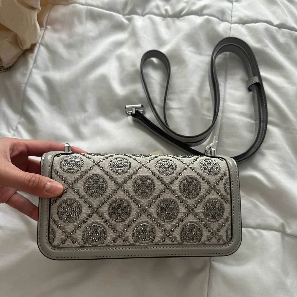 TORY BURCH RHINESTONE SMALL CROSSBODY BAG - Picture 4 of 6